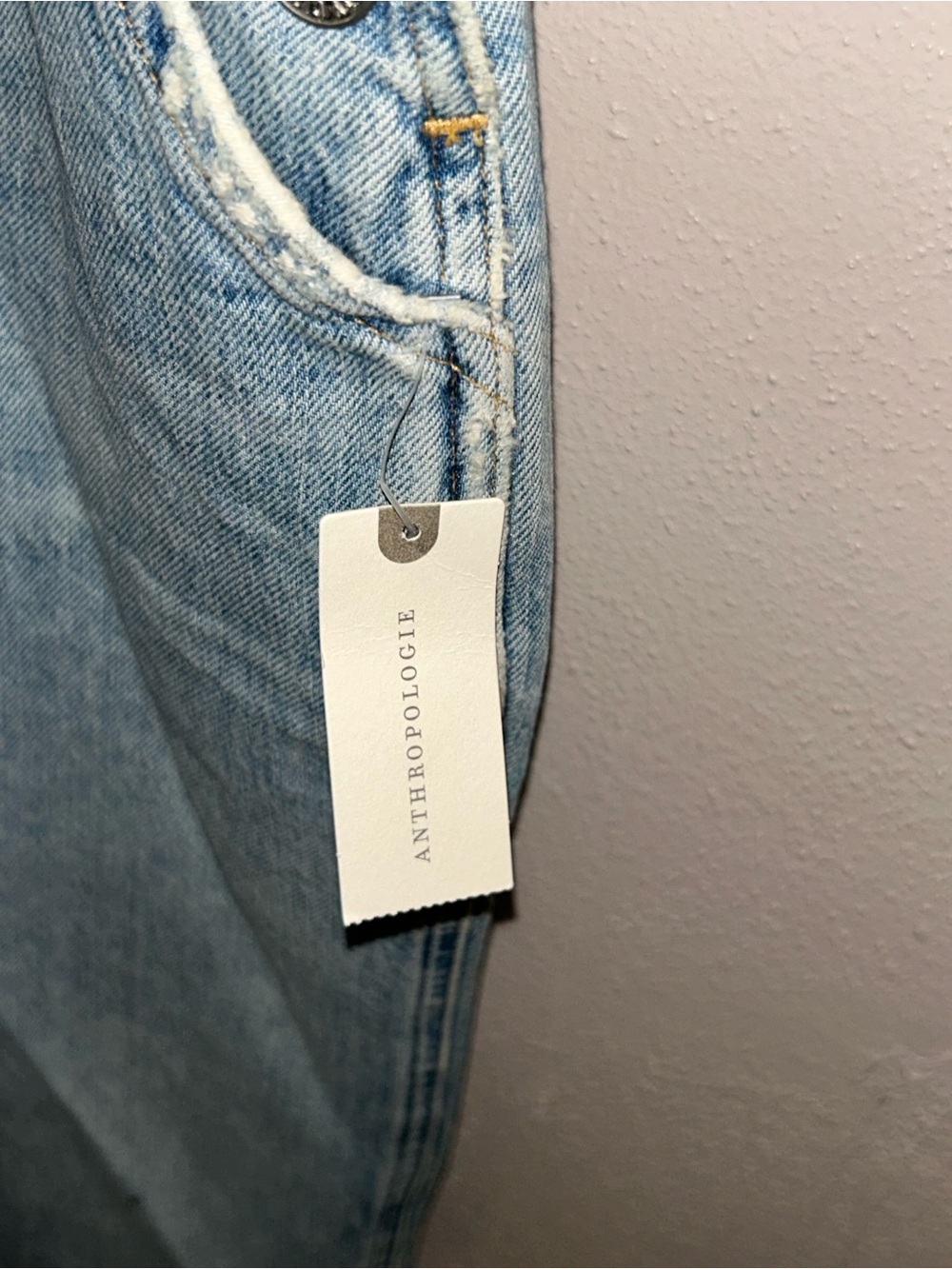Anthropologie citizens of humanity jamie cropped Light Blue Denim Overalls NWT - Picture 3 of 12
